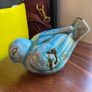 Vintage Ceramic Blue Bird Figurine